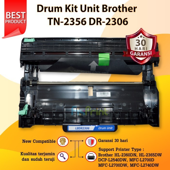 Drum Kit Unit Brother DR 2306 DR2306 Compatible TN2356 Printer L2540DW