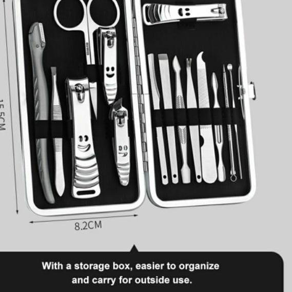 ℮ Alat potong kuku / gunting kuku lengkap 15 set menicure pedicure ✰