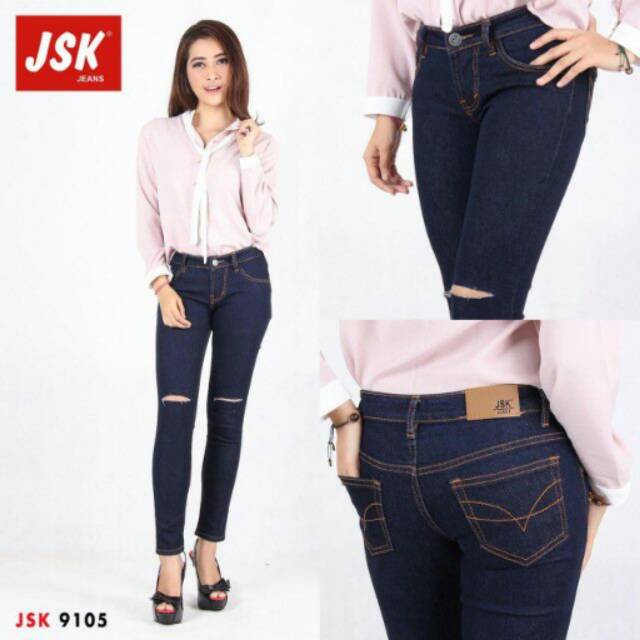 Celana Panjang Ripped Skinny JSK Jeans Original Produk Denim Jeans