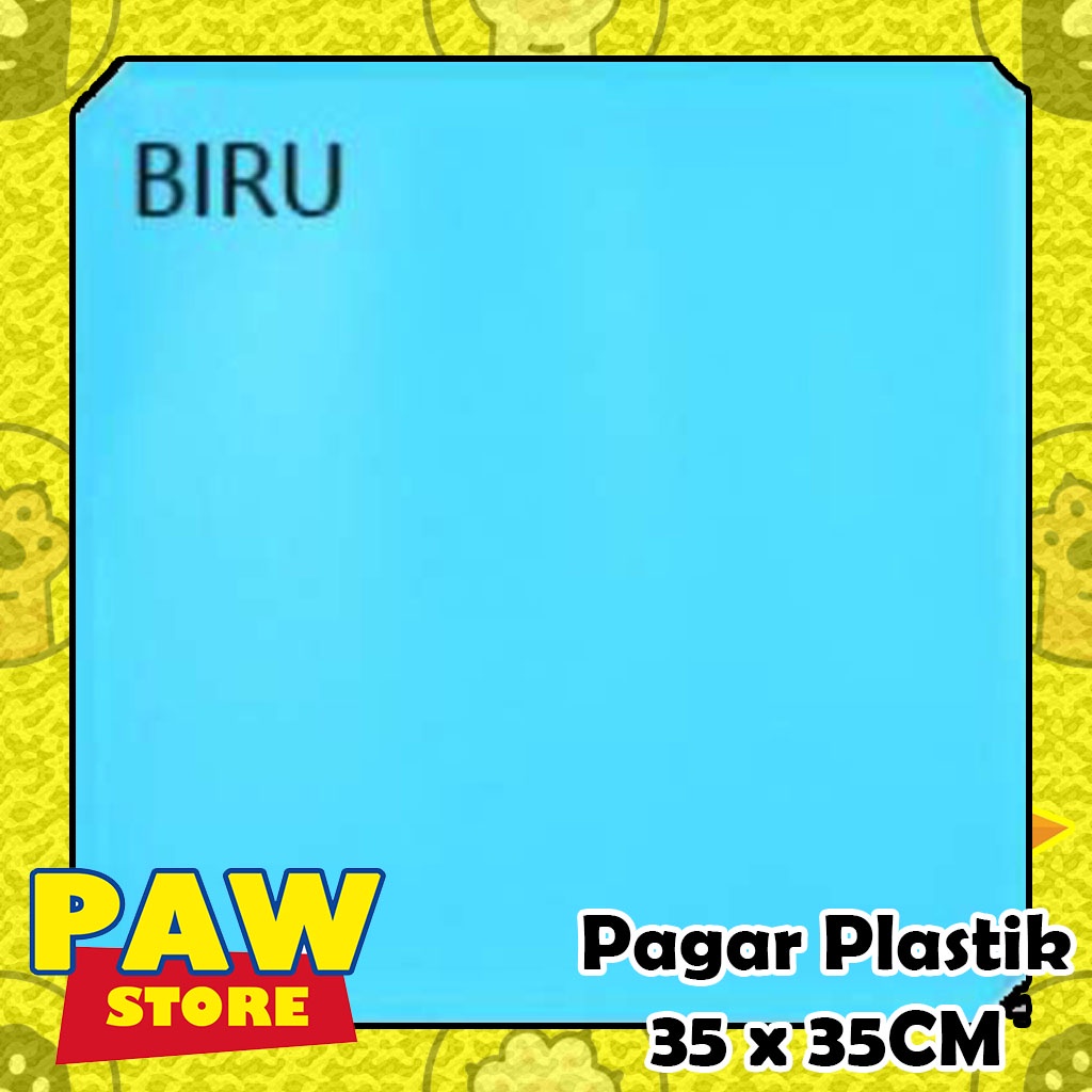 Kandang Pagar / Pagar besi DIY - untuk Hewan Anabul - Anjing kucing kelinci kura marmut hamster-Pagar Biru Plastik