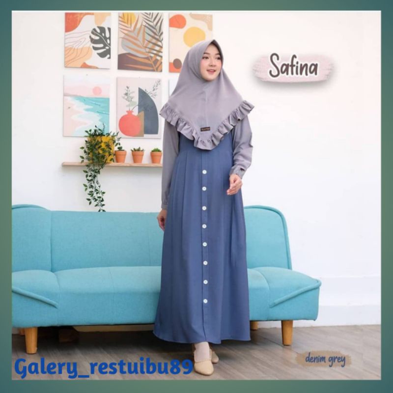 (BISA COD) Gamis syari asdf Gamis+khimar/ASYAFA SYARI Gamis syari cantik murah stylish