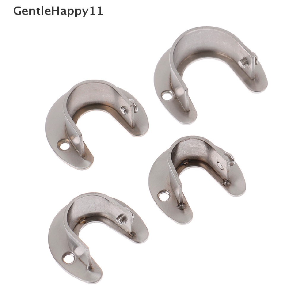 Gentlehappy Dudukan / Holder Batang Soket Flange Bahan Stainless Steel 19 / 22 / 25 / 32mm Untuk Lemari Pakaian