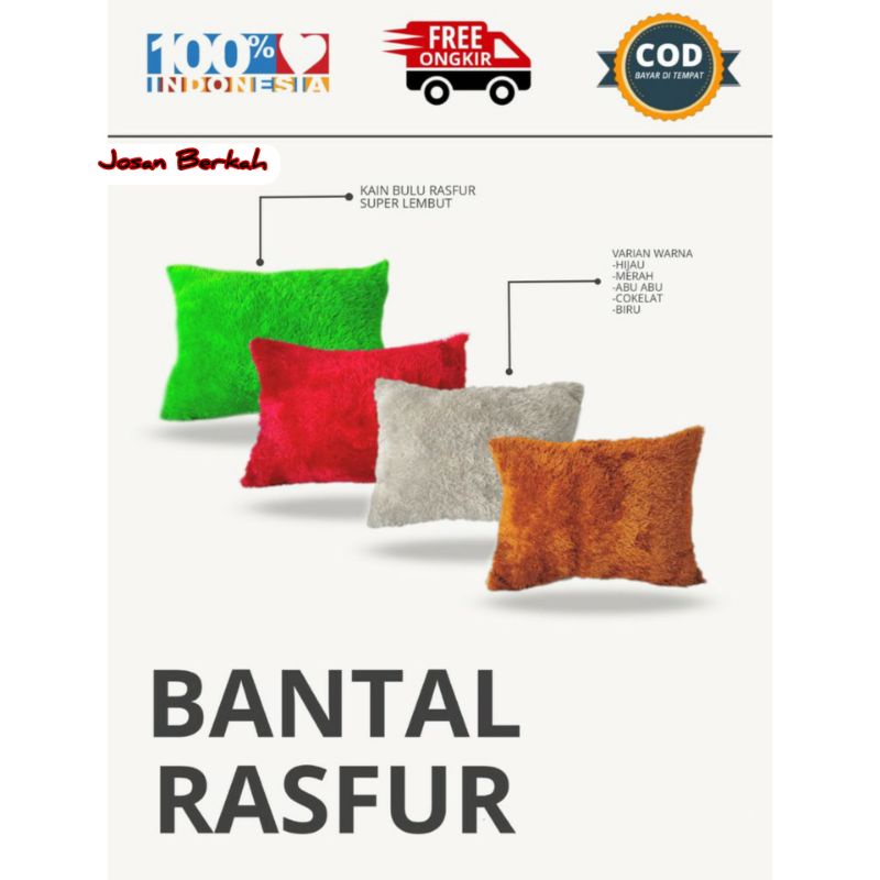 BANTAL SOFA BULU UK 40X40 PAKAI RESLETING