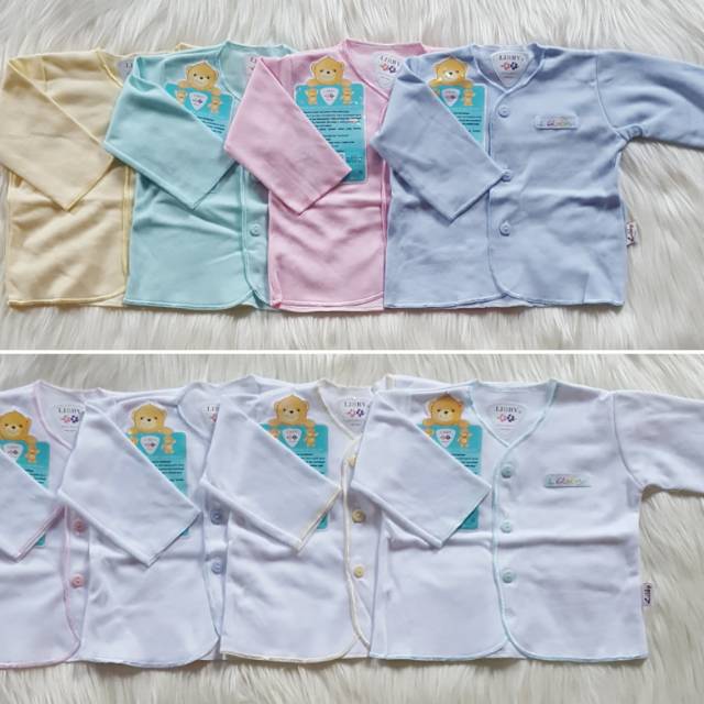 Libby Baju Bayi NB 0-3 Panjang Polos Warna