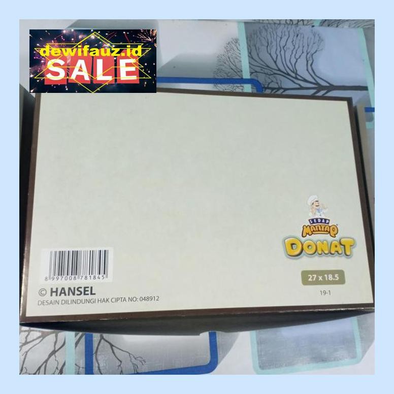 

P74Etem Dus Box Kardus Wadah Tempat Donat Sedap Mantap 27 X 18,5 Cm Y45Tpen