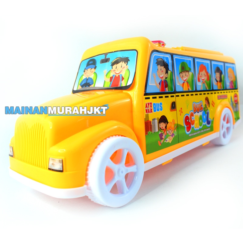 MAINANKEI MAINAN ANAK MURAH BUS EKSKLUSIF AT01 MOBIL MOBILAN BUS SEKOLAH BESAR