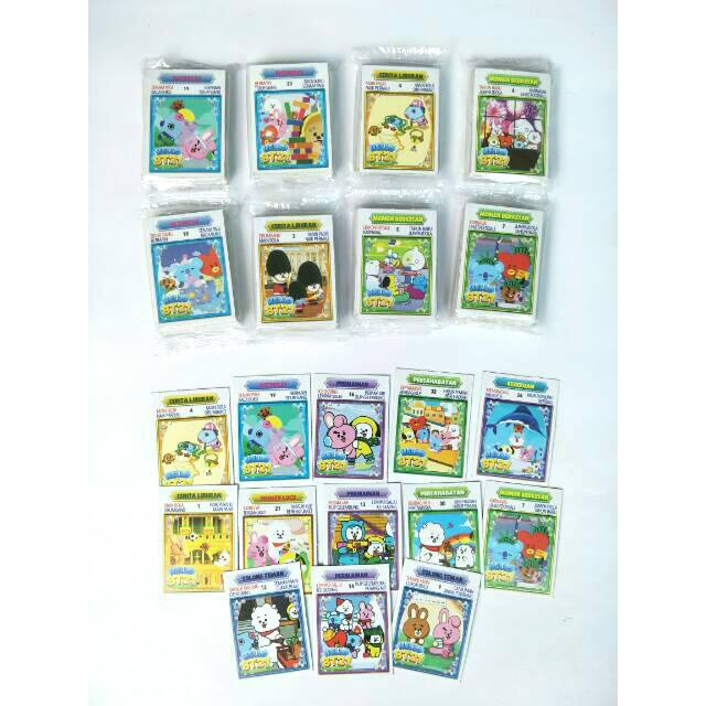 Kartu Kwartet Mini BeTe  21 1set 32 kartu Lucu Murah Mainan Jadul Versi Modern