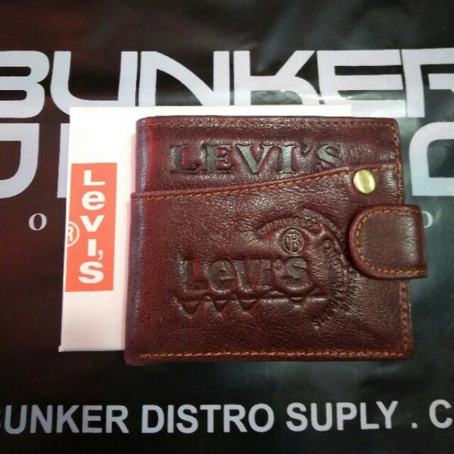 dompet kulit dompet lipat pria levis