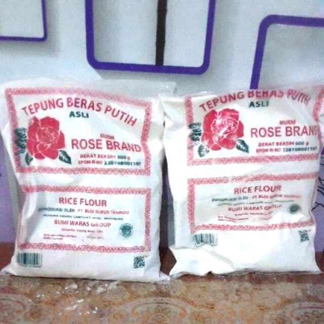 

1 BKS TEPUNG BERAS PUTIH ROSE BRAND 500gr