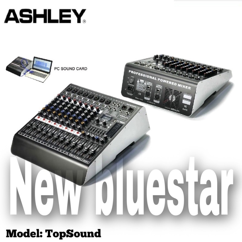 Power Mixer Ashley TopSound Original 8 Channel Bluetooth - PC Soundcard