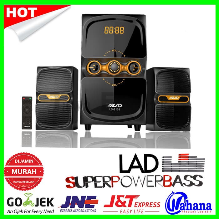 Speaker active LAD Multimedia 2.1 - LAD-2158 Bluetooth bass mantap