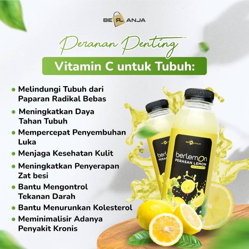 

BERLEMON 500ml - 100% Ekstra Sari Lemon Murni