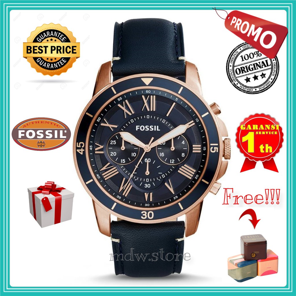 FS Grant Chronograph Navy FS 5237 FS5237 Jam Tangan Pria Original & Manual Book Garansi