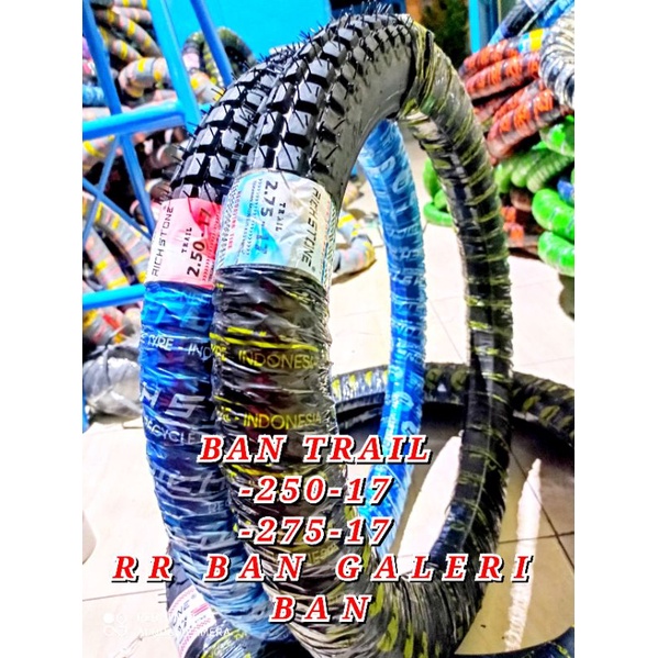 pilih salah satu ukuran ban motor trail 250-17 atau 275-17  ban honda supra revo vega jupiter vega s