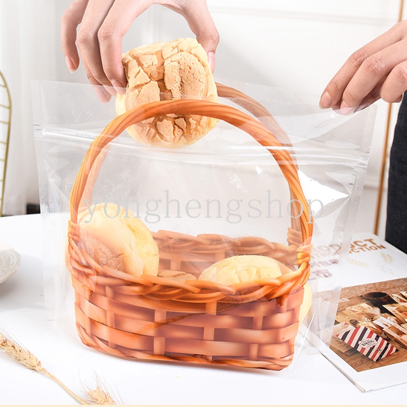 Kantong Kemasan Makanan / Roti Panggang / Kue Kering / Pastry Portable Dengan Ziplock Reusable