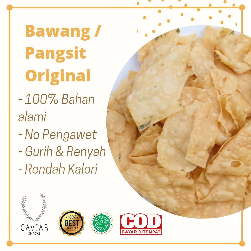 

KERIPIK BAWANG/KERUPUK BAWANG/OLEH-OLEH/KERIPIK PANGSIT/SNACK/CEMILAN/BALADO/CAMILAN