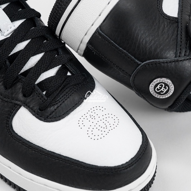 Air Force 1 Mid Stussy Black White