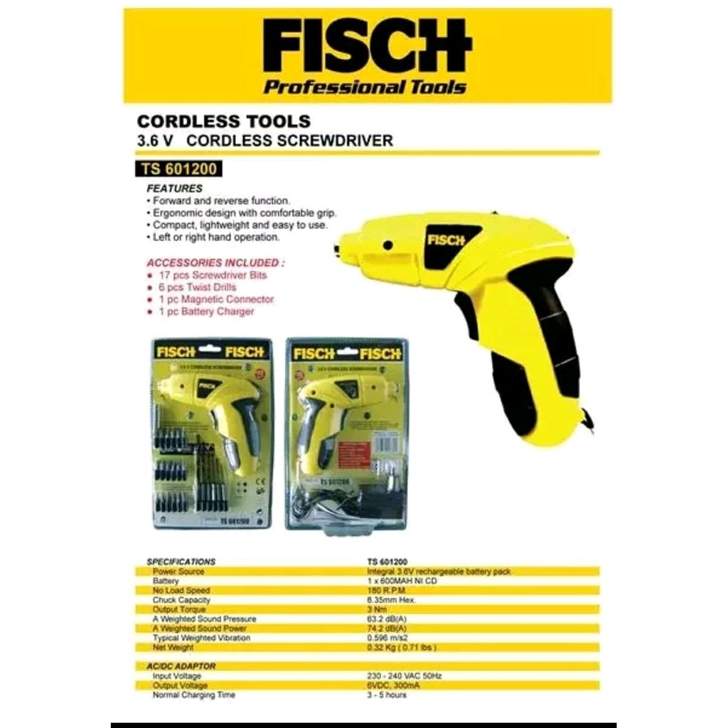 Bor batre fisch bor portable obeng elektrik obeng mesin Berkualitas