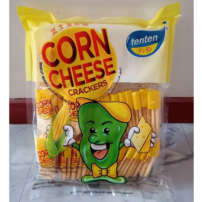 

Tenten CORN CHEESE CRACKERS / Biskut Beras Jagung berkeju / KREKERS Beras Rasa Jagung dan Keju / Biskuit Malaysia / Crackers Import