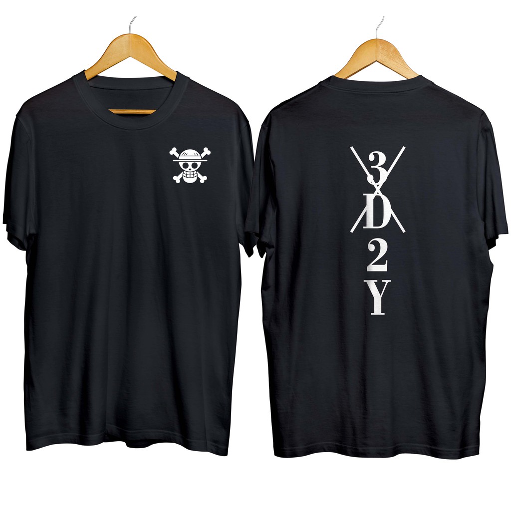 kaos anime distro 3D2Y one piece material cotton combed 30s