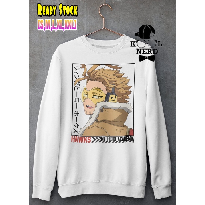 CREW NECK SWEATER BOKU NO HERO ACADEMIA BNHA HAWKS KEIGO TAKAMI OWL WINGS HERO - CASUAL STYLE