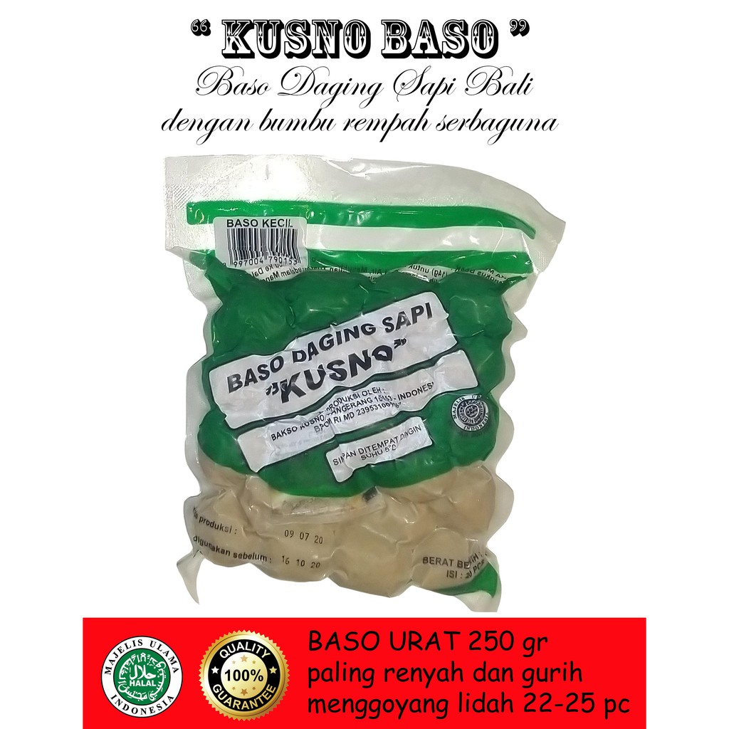 Kusno Baso Urat Daging Sapi Bali 250 Gram Shopee Indonesia