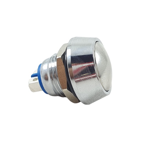 Switch Metal 12mm Push On 2 Pin Saklar Stainless 12 mm Tombol 12v Momentary