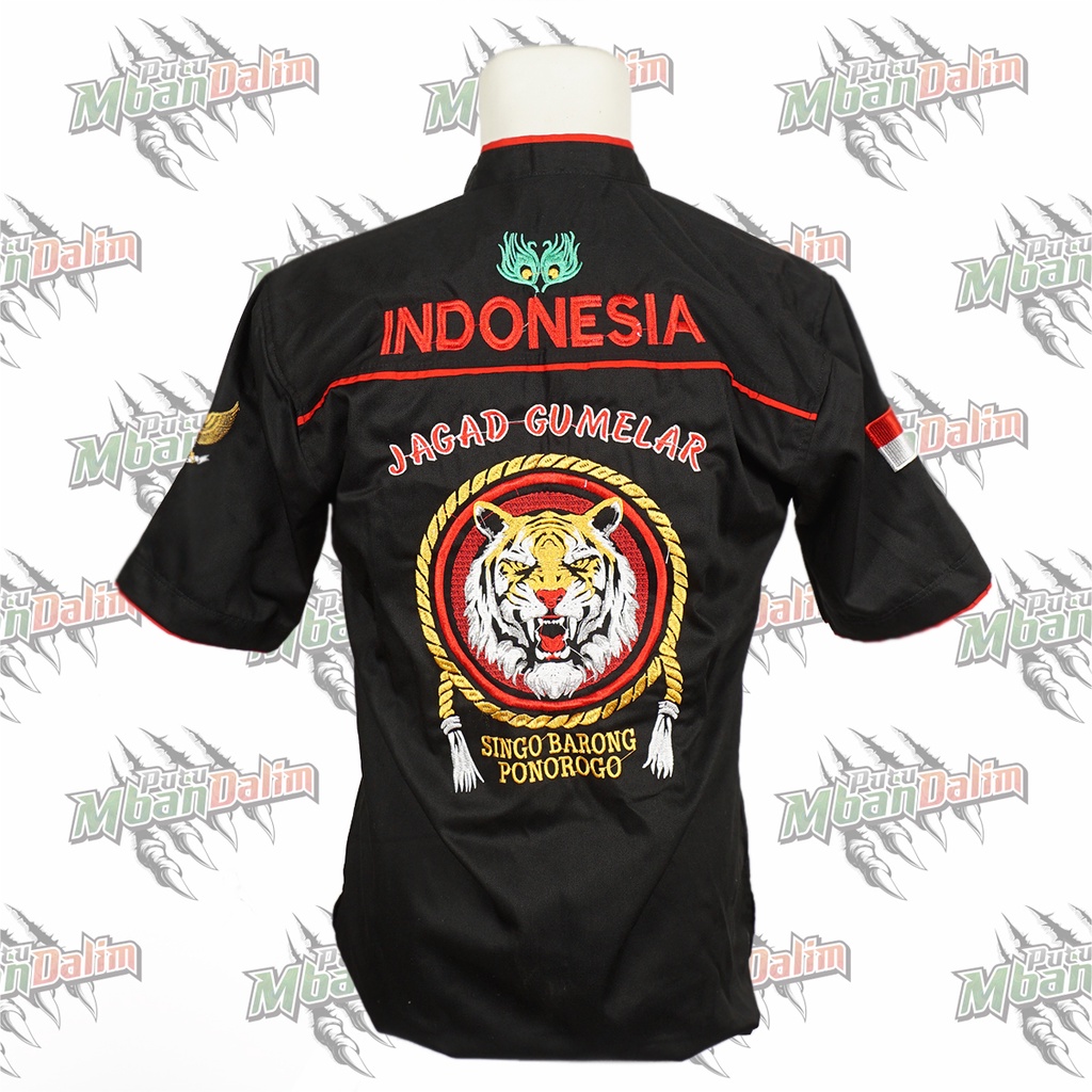 Baju Reog Ponorogo Singo Barong Bordir / Hem Bordir Singobarong Jagad Gumelar