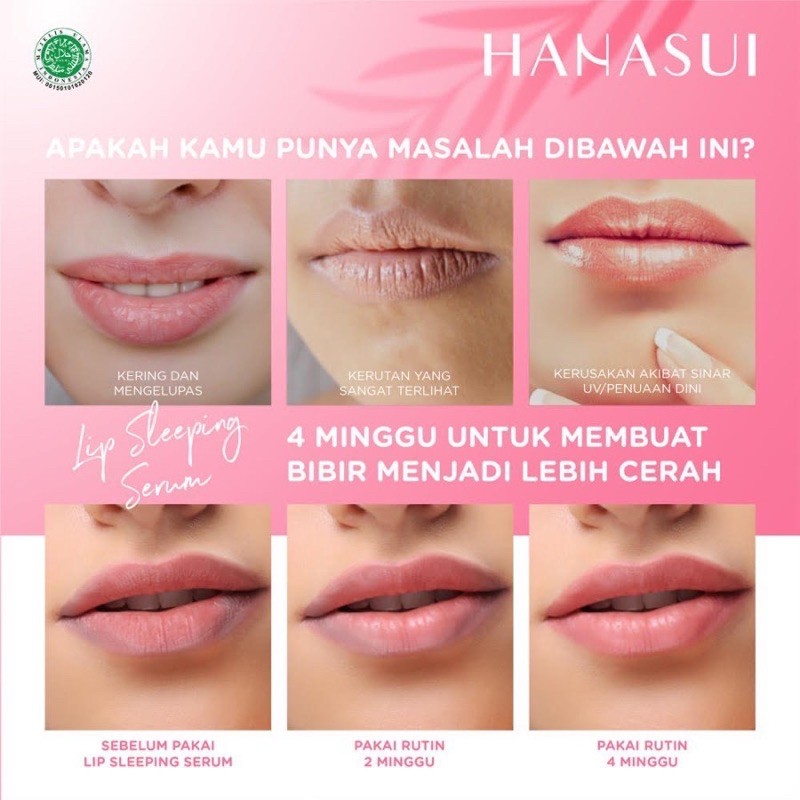 Hanasui Lip Sleeping Serum Strawberry &amp; Honey 12gr