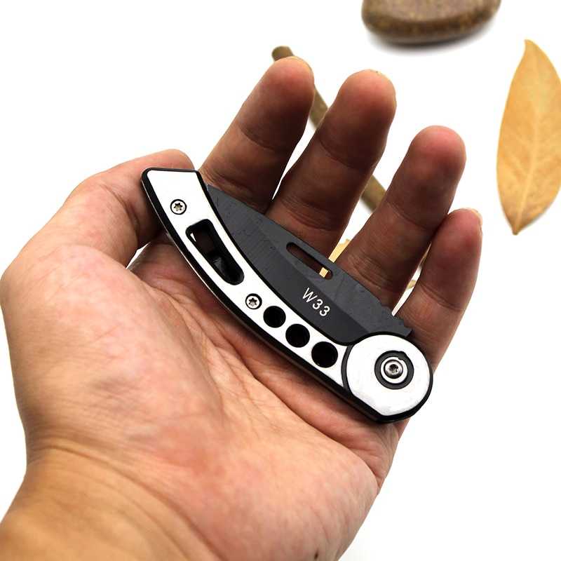 KNIFEZER Pisau Saku Lipat Mini Serbaguna Portable Knife Survival - W33