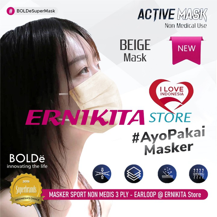 BOLDe ACTIVE MASK - Daily Masker Sport 3 Ply 50 Pcs