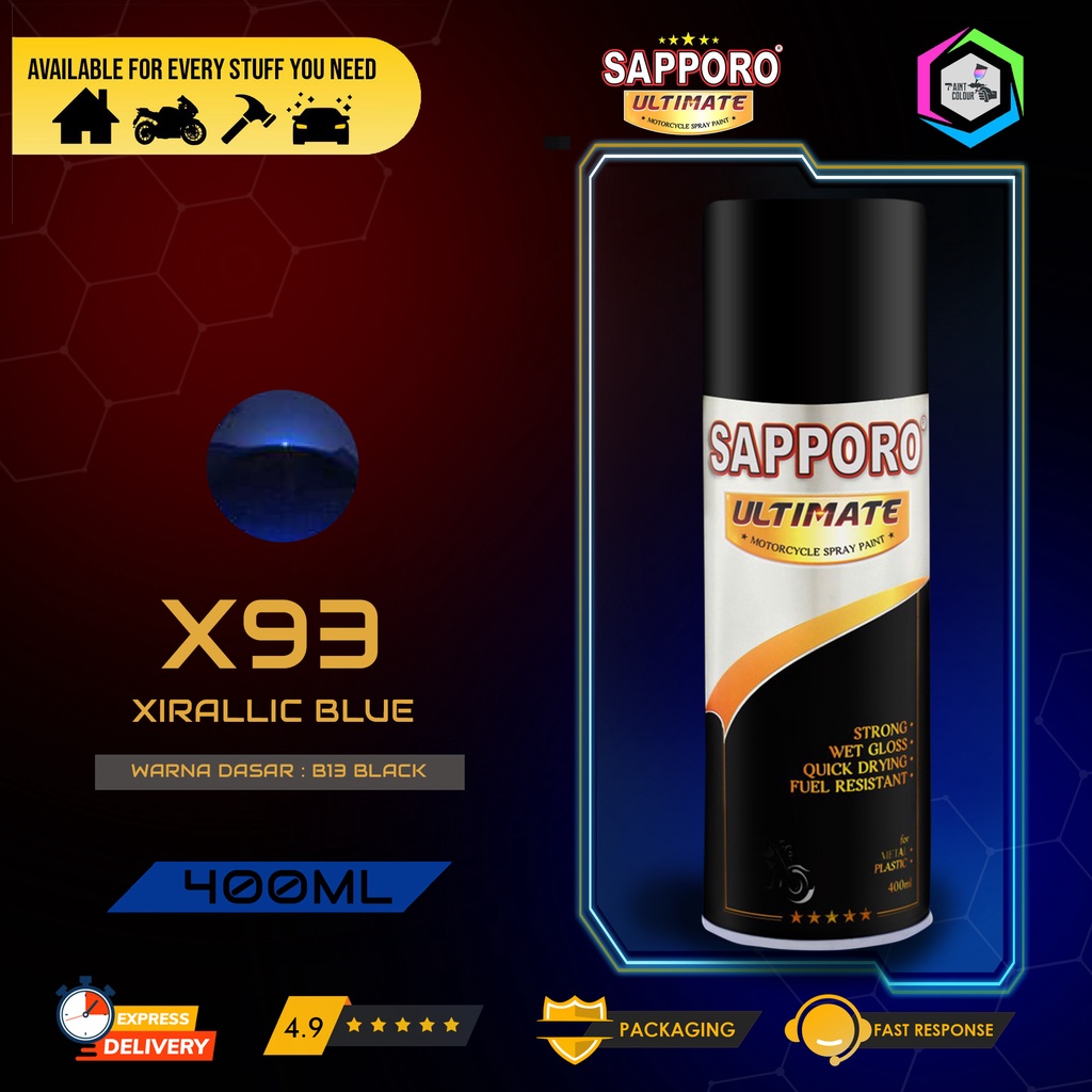 SAPPORO ULTIMATE Metallic Colour Cat Semprot - X93 Xirallic Blue