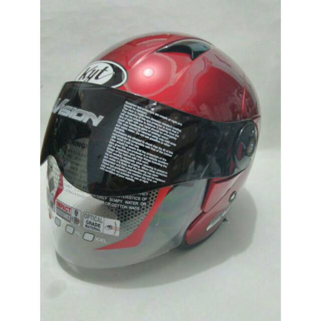 HELM KYT 2 VISION SOLID - RED MAROON