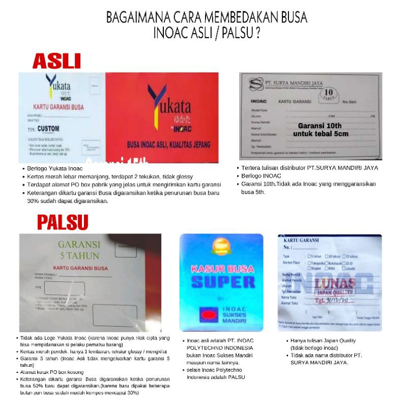 Kasur Lipat Inoac Yukata D24 tebal 5-30cm ANTI KEMPES KASUR INOAC KASUR BUSA INOAC Superwin.Foam AST