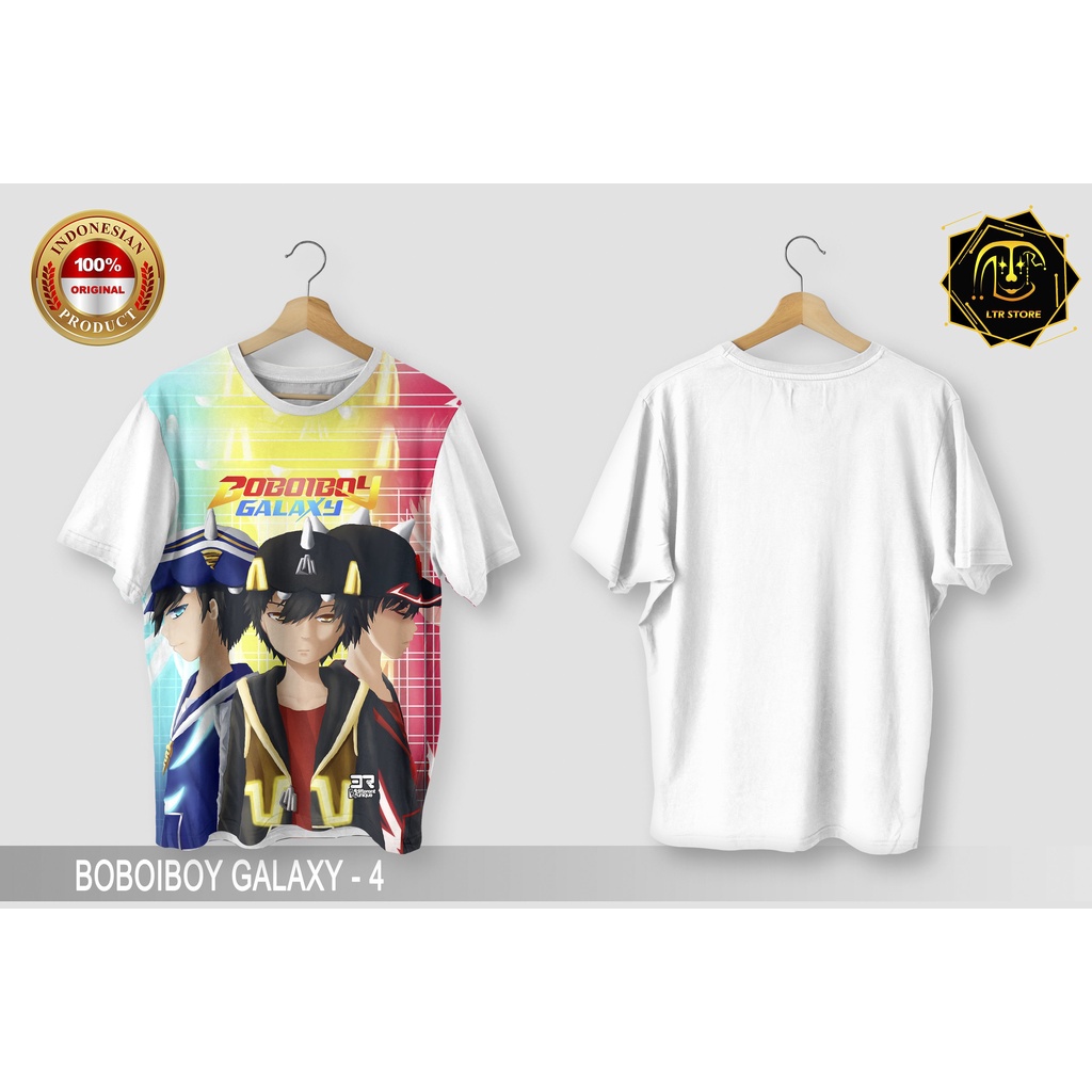 [ BAYAR DI TEMPAT ] BAJU PRINTING GAMBAR BOBOIBOY GLX 4 -  KAOS DISTRO ORIGINAL GAMBAR KARTUN ANIMAS