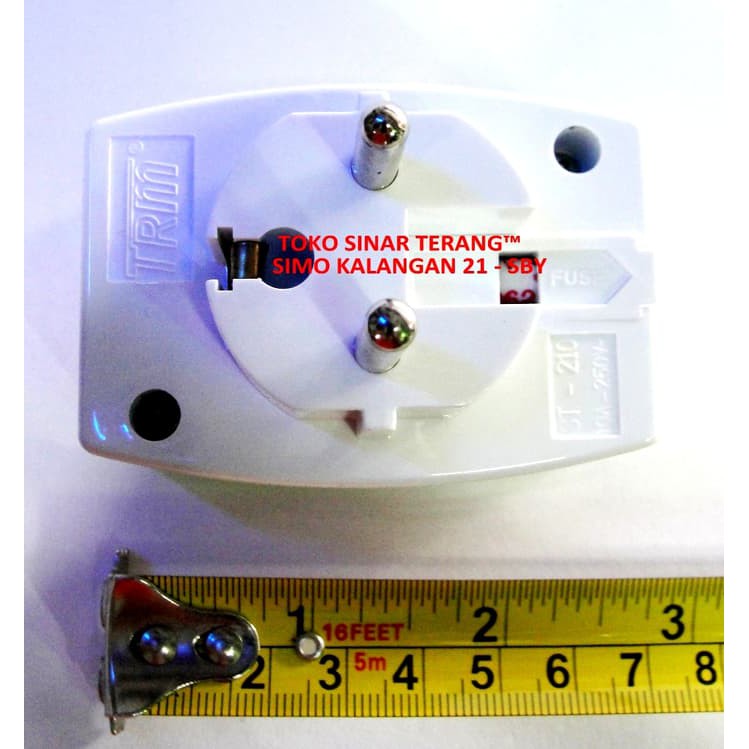 Steker T Serbaguna TRM Kaki 2 / Stop Kontak / Over Steker Multi + Lampu