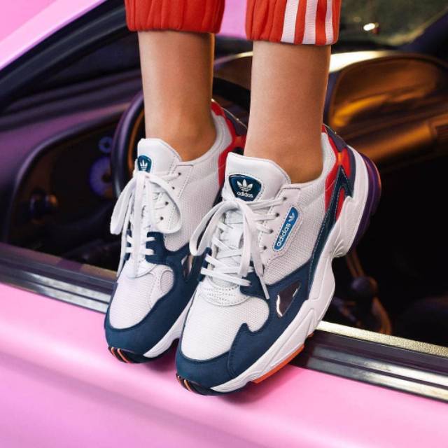 adidas falcon white navy