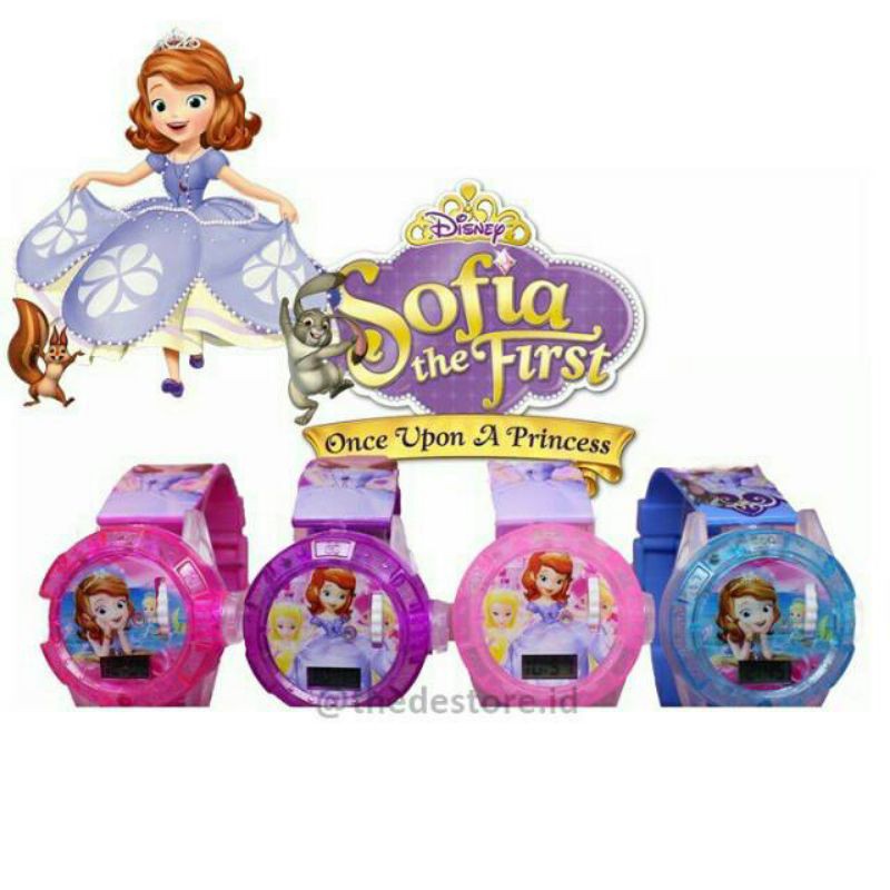 (Grosir)Jam Tangan Anak&quot; Wanita Laser Sofia Melody Strap Rubber(Terima Cod)