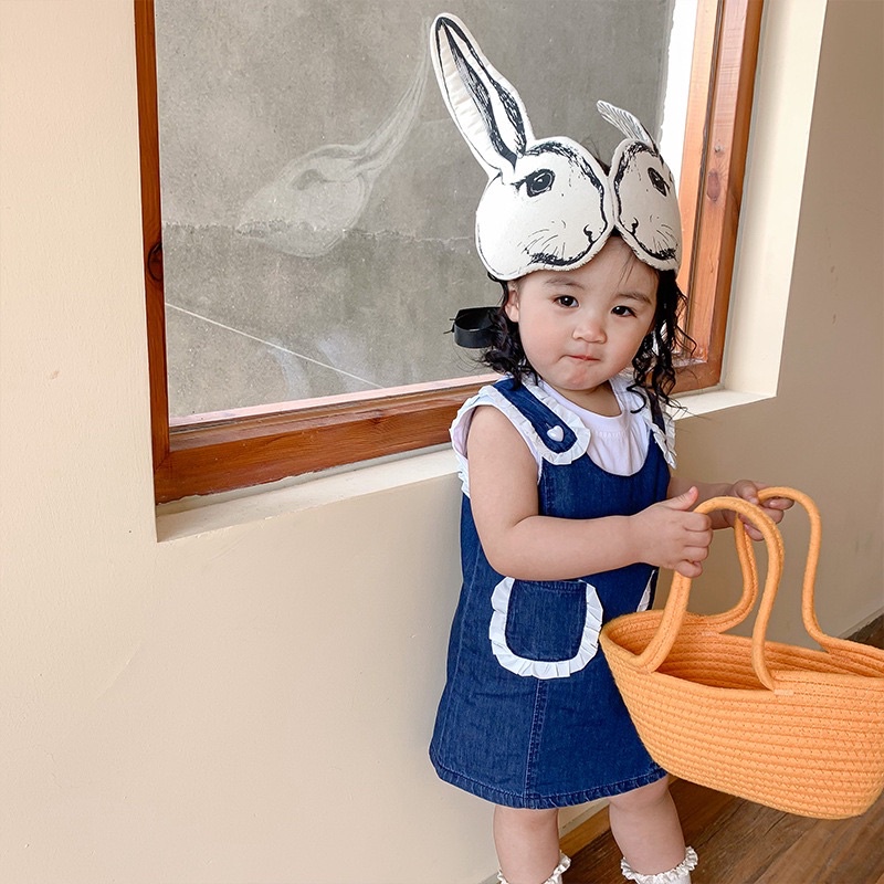 Plain denim skirt anak perempuan