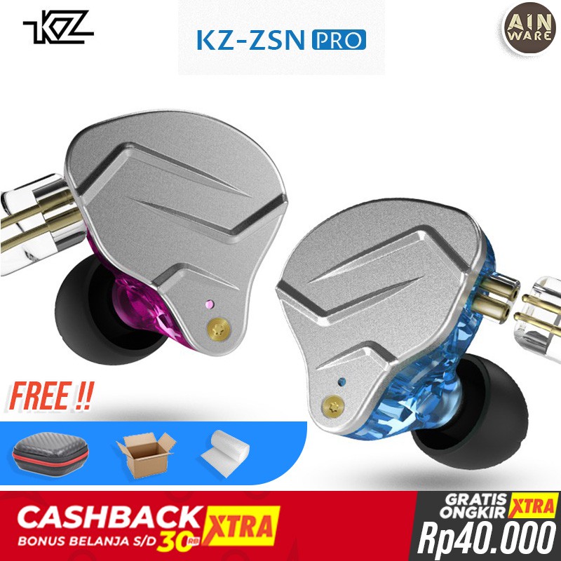 KZ ZSN PRO with MIC 1DD+1BA Hybrid Technology Earphone In-Ear Monitor HiFi Bass