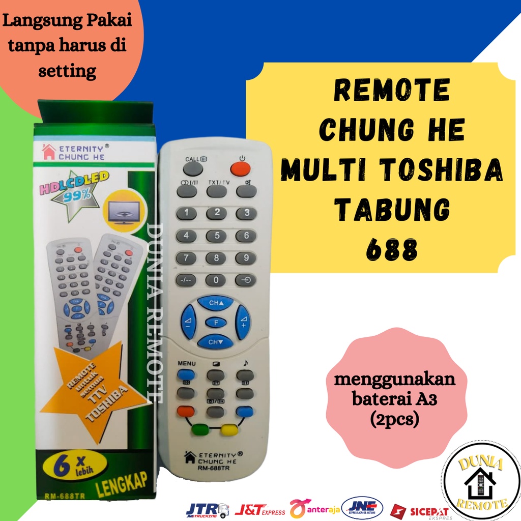 Remot / Remote TV Toshiba Multi LCD LED Tabung RM-688