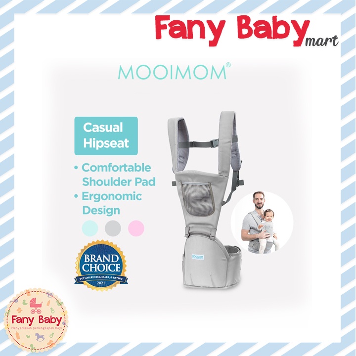 MOOIMOM CASUAL HIPSEAT CARRIER MACARON