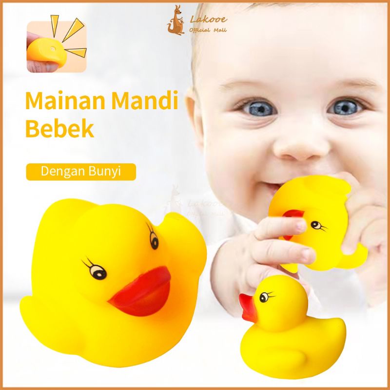 [rumahbayipdg] Mainan mandi anak bebek nyit nyit 1 pcs &amp; pack 6 pcs