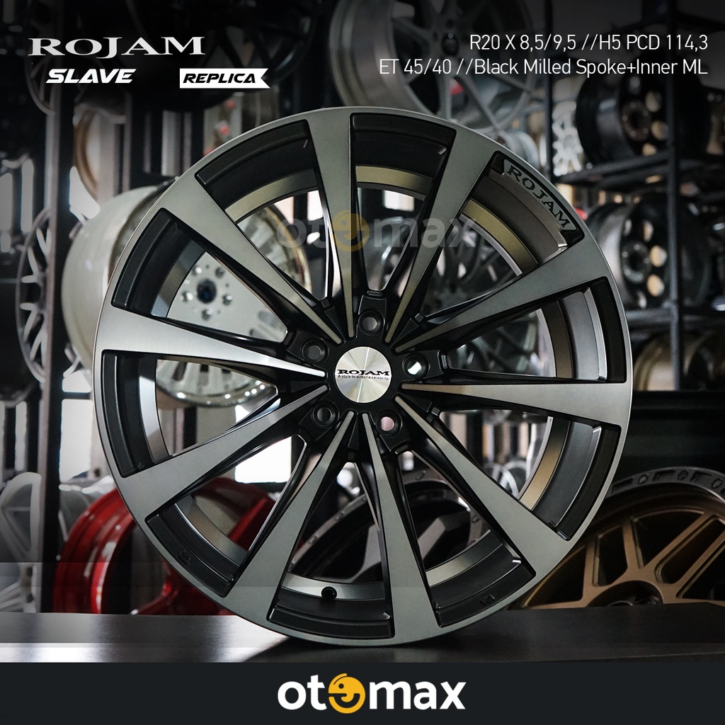 Velg Mobil Rojam Slave Ring 20 BXLT3/Black Milled Spoke+Inner ML