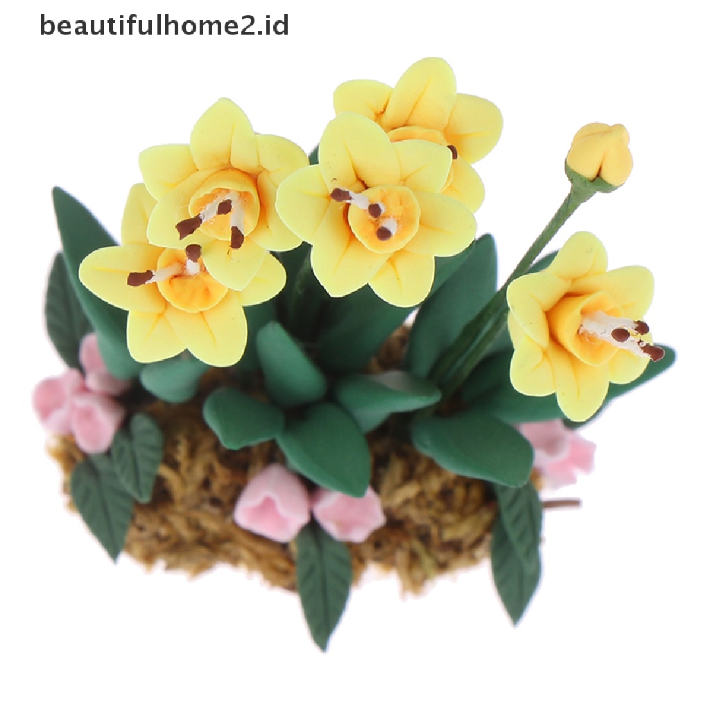 (beautifulhome2.id) 1pc Miniatur Tanaman Hijau Skala 1: 12 Untuk Aksesoris Rumah Boneka