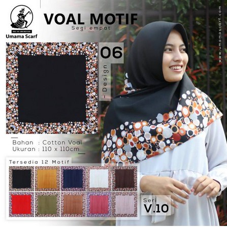 hijab segi empath ijab instan jilbab instan kerudung segi opat Voal motif umama