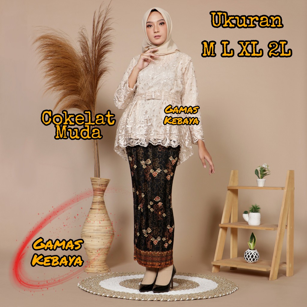 SETELAN KEBAYA AURORA TILE MUTIARA/KEBAYA MODERN/KEBAYA BRUKAT/KEBAYA BROKAT/KEBAYA WISUDA/TERBARU