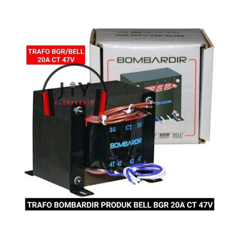 Travo Trafo Kotak Bombardir 20a CT 47V Murni Bell BGR 20 Ampere