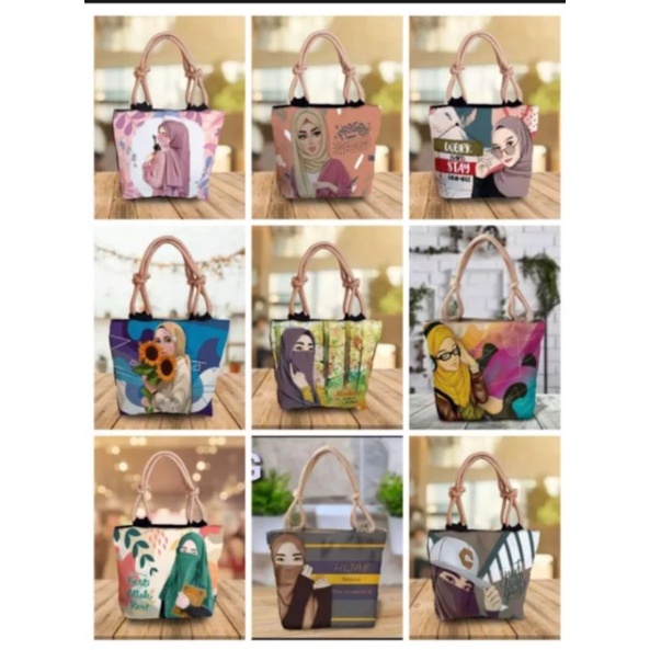 TAS TOTE BAG KANVAS / TAS TOTE BAG TALI SUMBU / TOTE BAG KANVAS PREMIUM/  TAS WANITA KEKINIAN