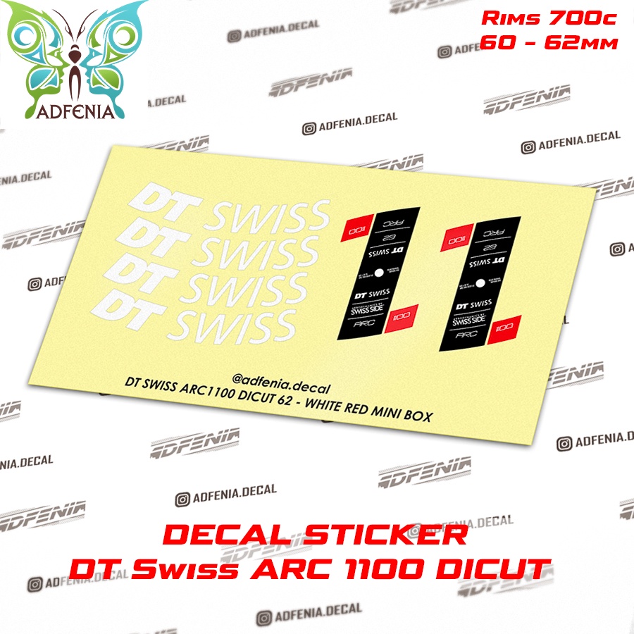 Decal Sticker DT Swiss ARC 1100 DICUT 62 Velg Carbon 6cm Cutting Sticker DT Swiss ARC 1100 DICUT 62